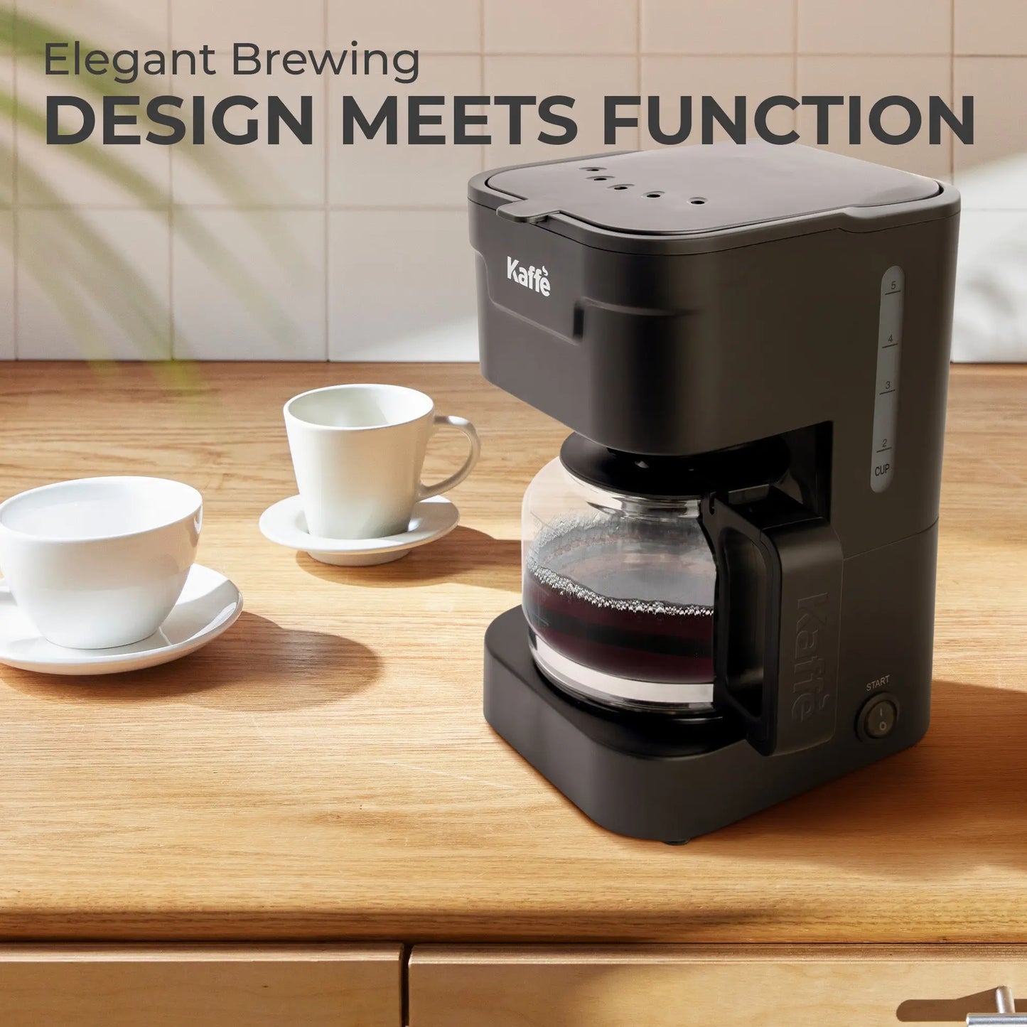 Coffee Maker (5-Cup) w/ Scoop, KFCM01 Kaffe Products
