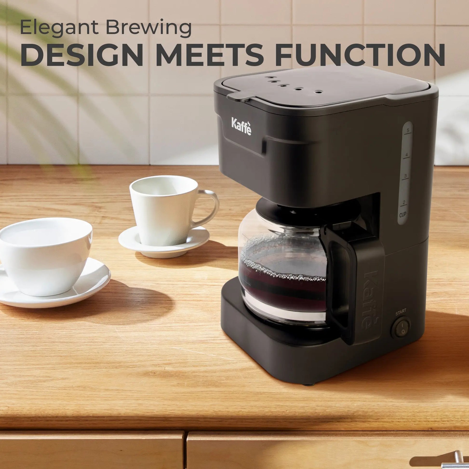 Coffee Maker (5-Cup) w/ Scoop, KFCM01 Kaffe Products