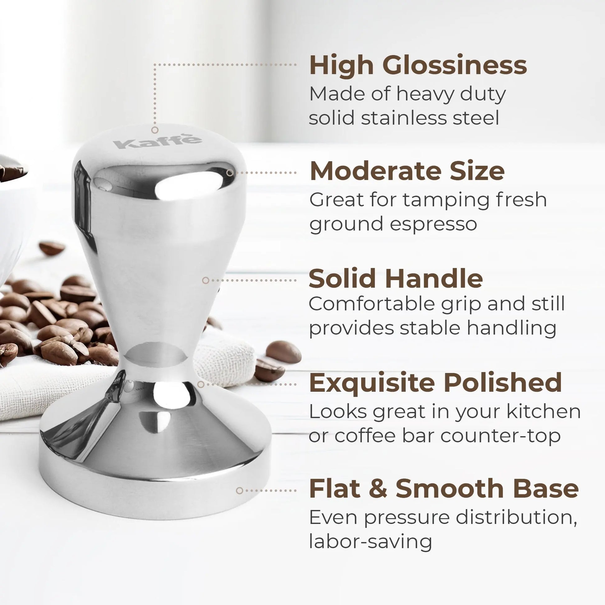 Espresso Tamper, 51mm, KFCT01-51 Kaffe Products