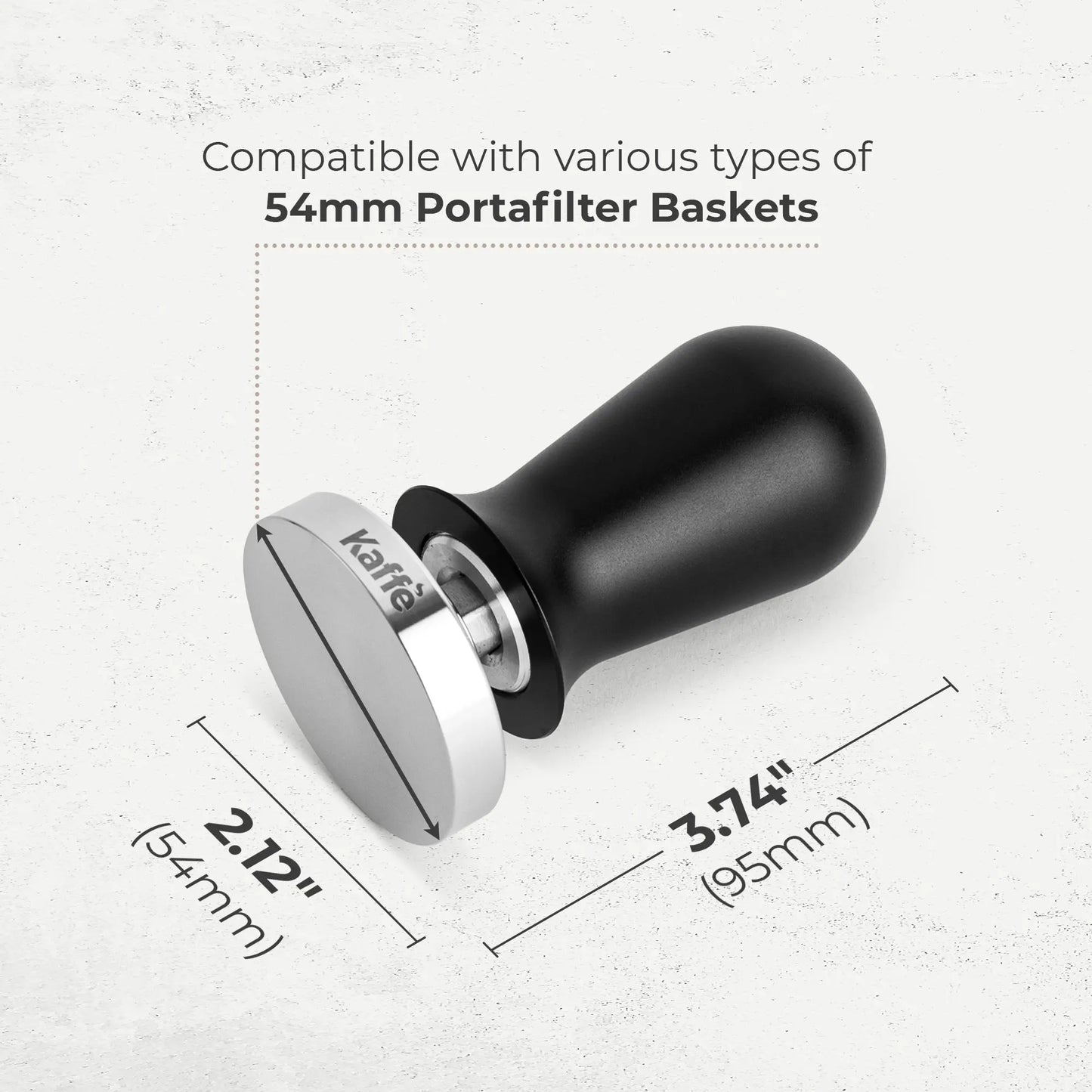 Espresso Tamper with Spring, 54mm, KFCT02-54 Kaffe Products