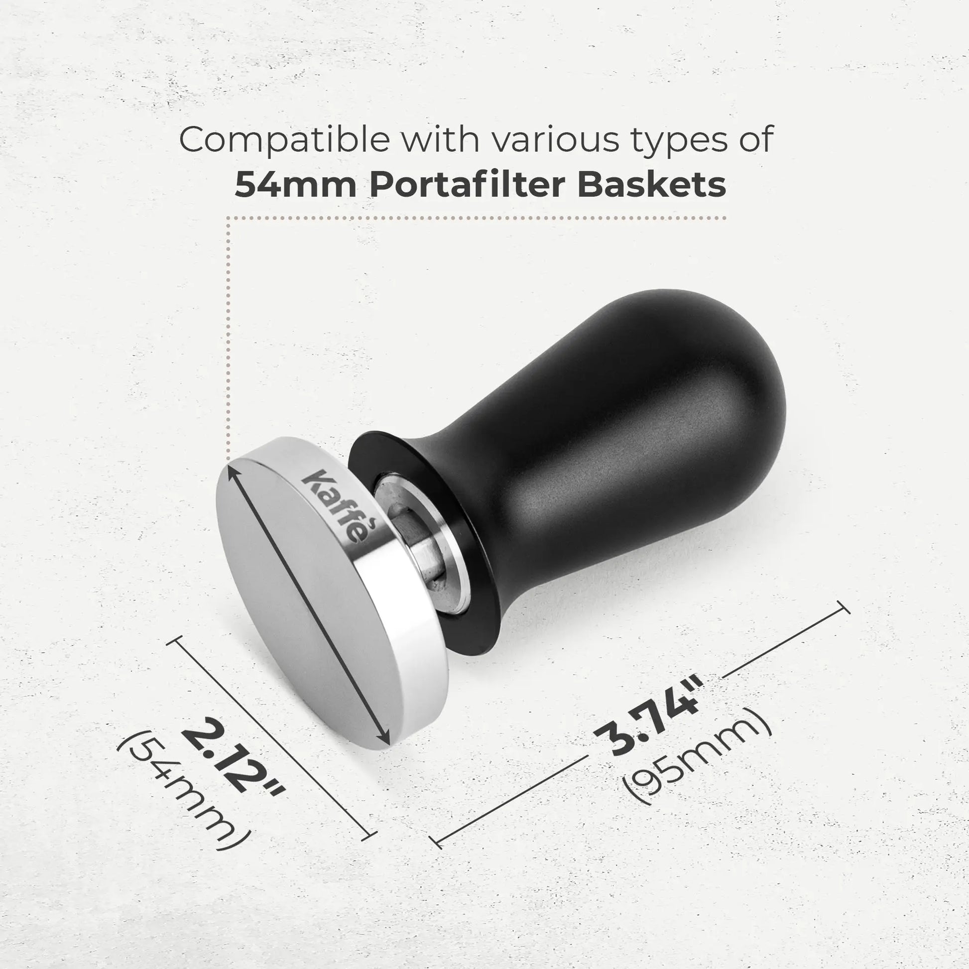 Espresso Tamper with Spring, 54mm, KFCT02-54 Kaffe Products