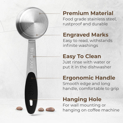 Coffee Measuring Spoon (1/8 cup), KFMS01 Kaffe Products