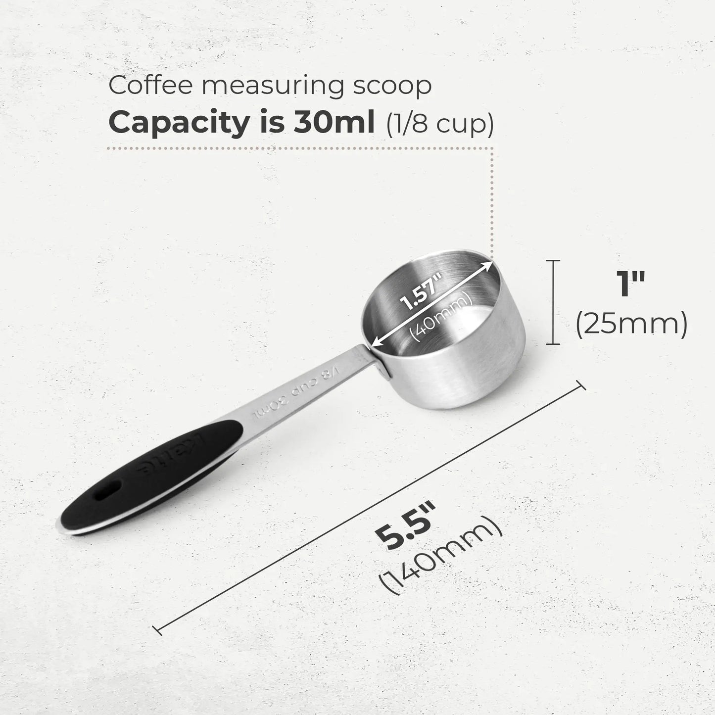 Coffee Measuring Spoon (1/8 cup), KFMS01 Kaffe Products