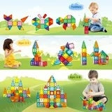 Magnetic Tiles for Kids, Educational Magnetic Building Blocks for Boys Girls, STEM Preschool Kindergarten Learning Toys