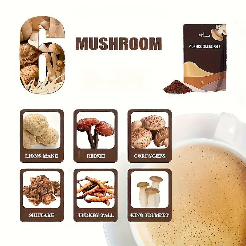 Instant Coffee Made With 6 Adaptogenic Mushrooms
