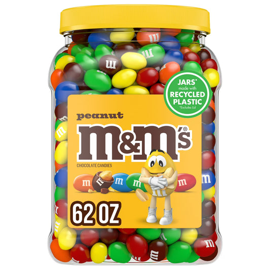M&M'S Peanut Milk Chocolate Candy, 62 oz. M&Ms