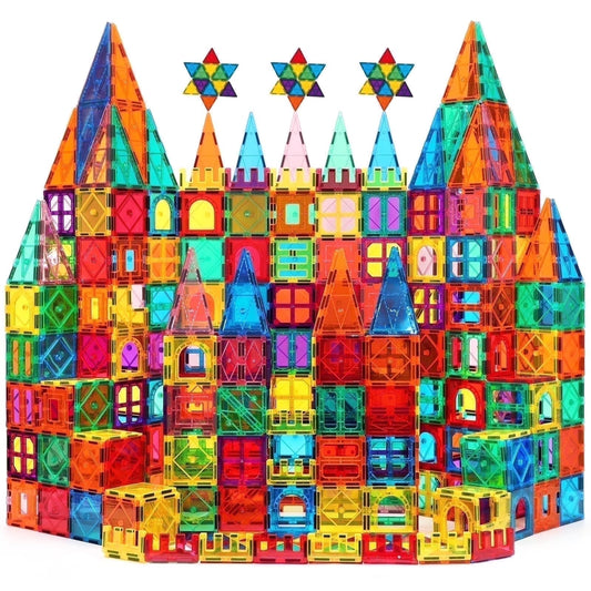 Magnetic Tiles for Kids, Educational Magnetic Building Blocks for Boys Girls, STEM Preschool Kindergarten Learning Toys