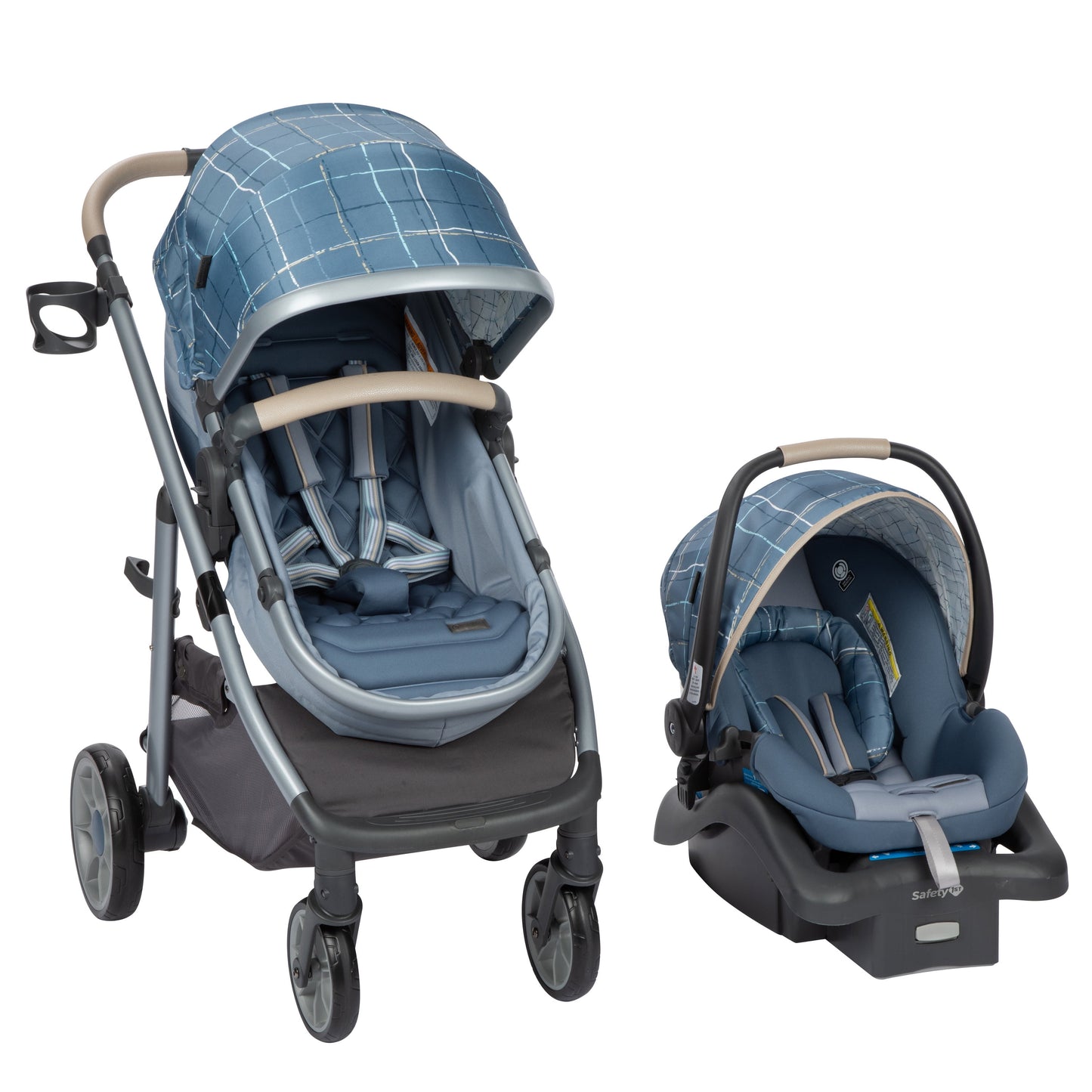 Ultimate 6-In-1 Travel System for Infants & Toddlers - Stylish Plaid Design 🌟 Unisex & Versatile! 👶🚗 #ParentingMadeEasy #TravelInStyle