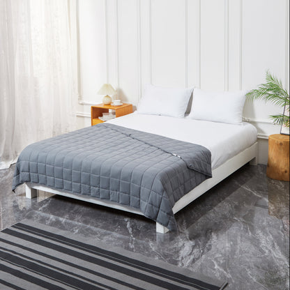 Snuggle Up with Our All-Season Cool & Breathable Gray Weighted Blanket! 🌙✨