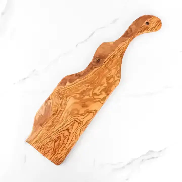 Handcrafted Olivewood Charcuterie Board – Live Edge Natural Grain Design - Our3Designs