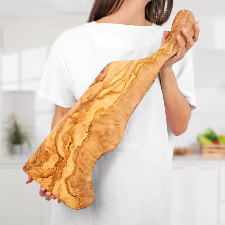 Handcrafted Olivewood Charcuterie Board – Live Edge Natural Grain Design - Extra Extra Large (Copy)