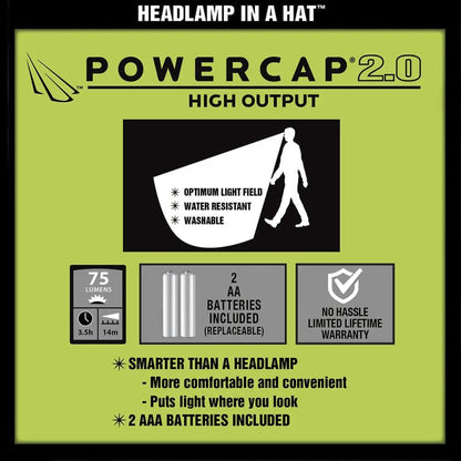 POWERCAP 2.0 Mike Iaconelli Pro Series Fishing LED Lighted Headlamp Beanies Panther Vision Store