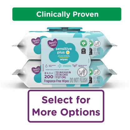 Sensitive plus Baby Wipes 200Ct