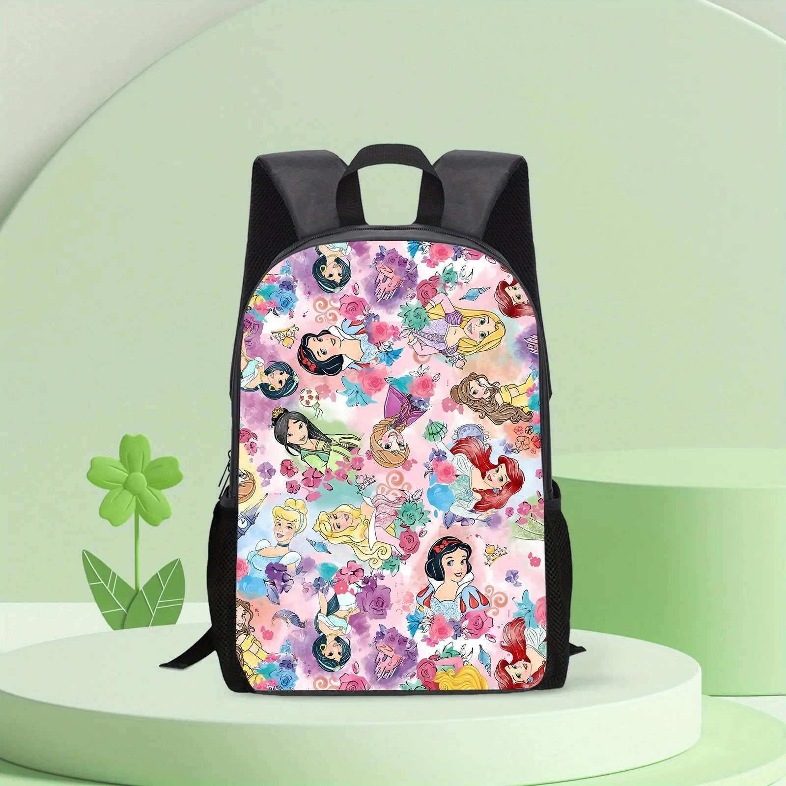 Disney Princess Heart Flower Print Backpack Temu
