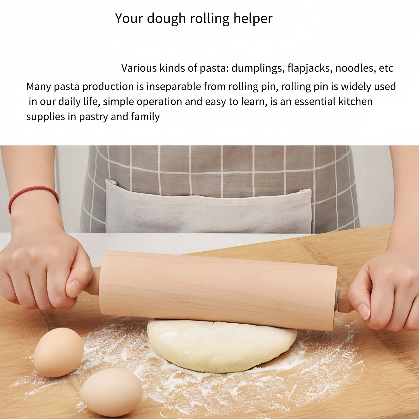 Natural Premium Log Rolling Pin for Baking - Personalize Me Our3Designs