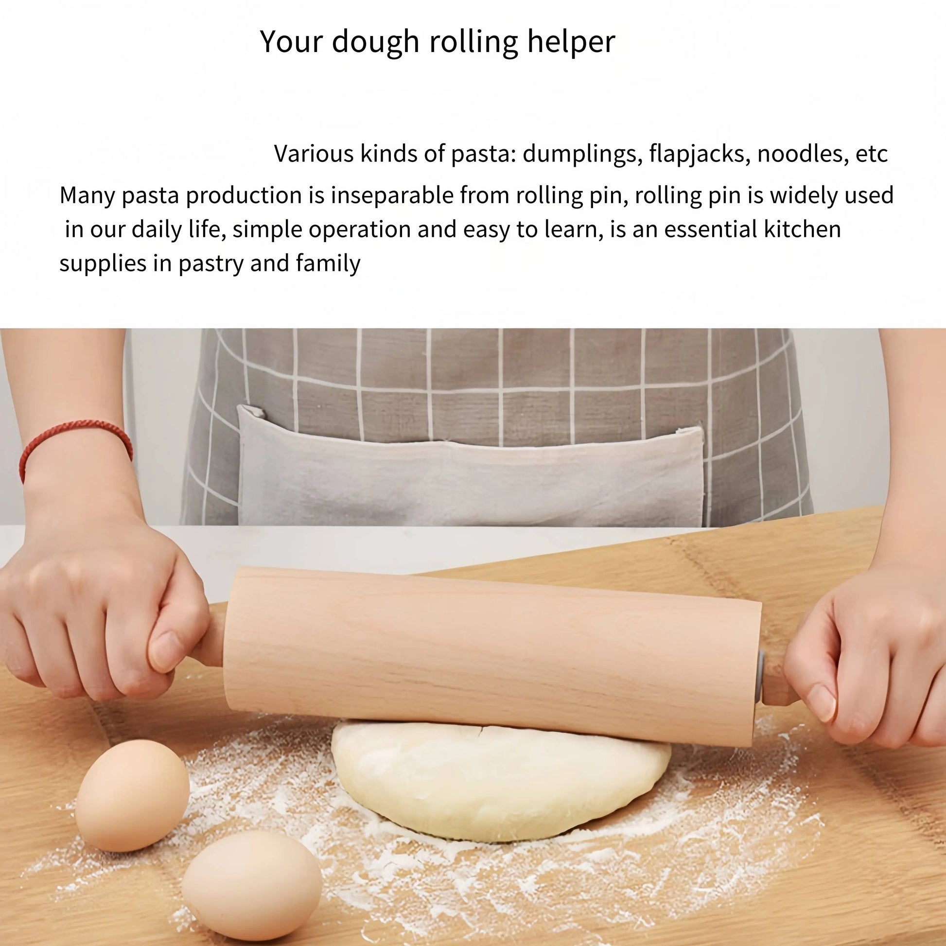 Natural Premium Log Rolling Pin for Baking - Personalize Me Our3Designs