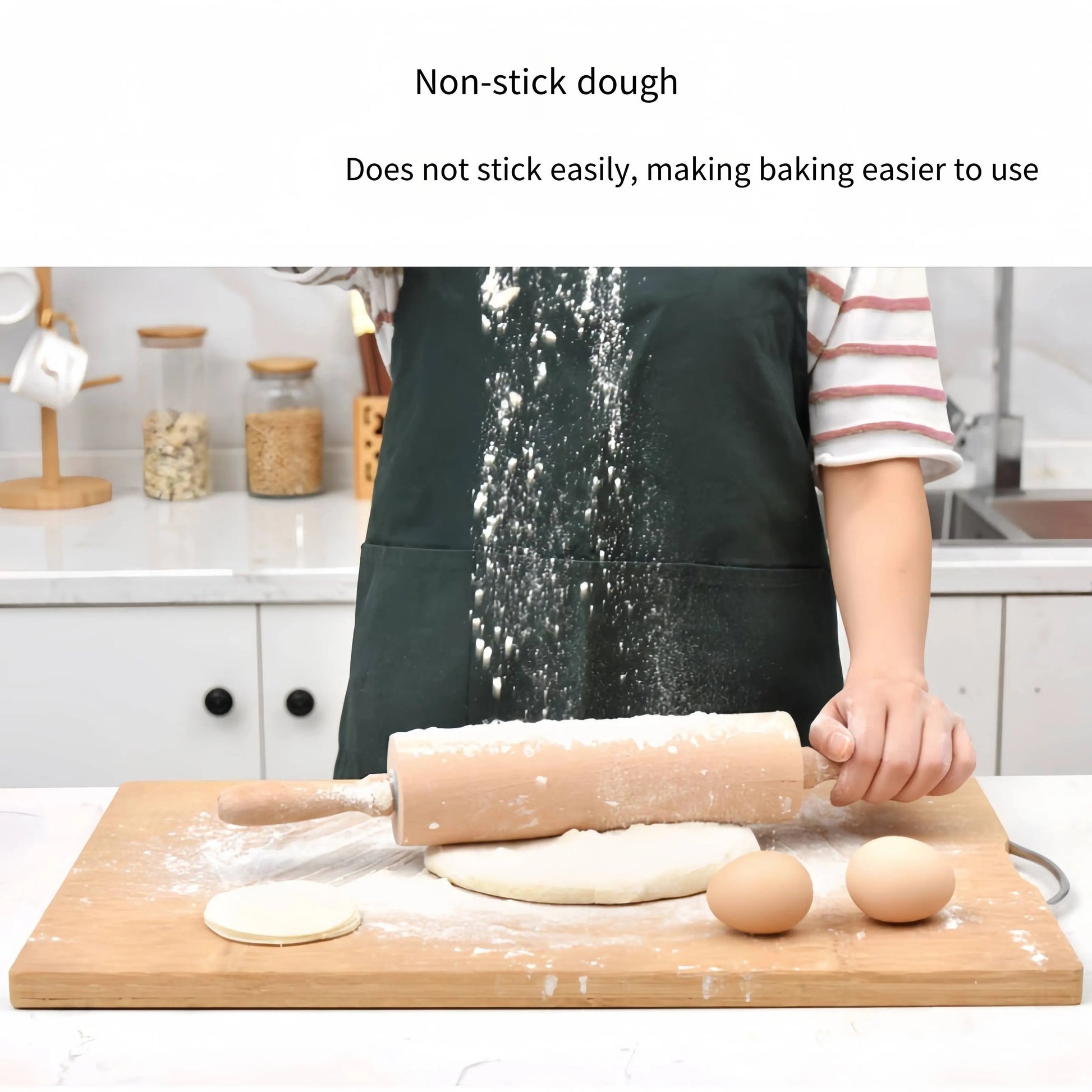 Natural Premium Log Rolling Pin for Baking - Personalize Me Our3Designs