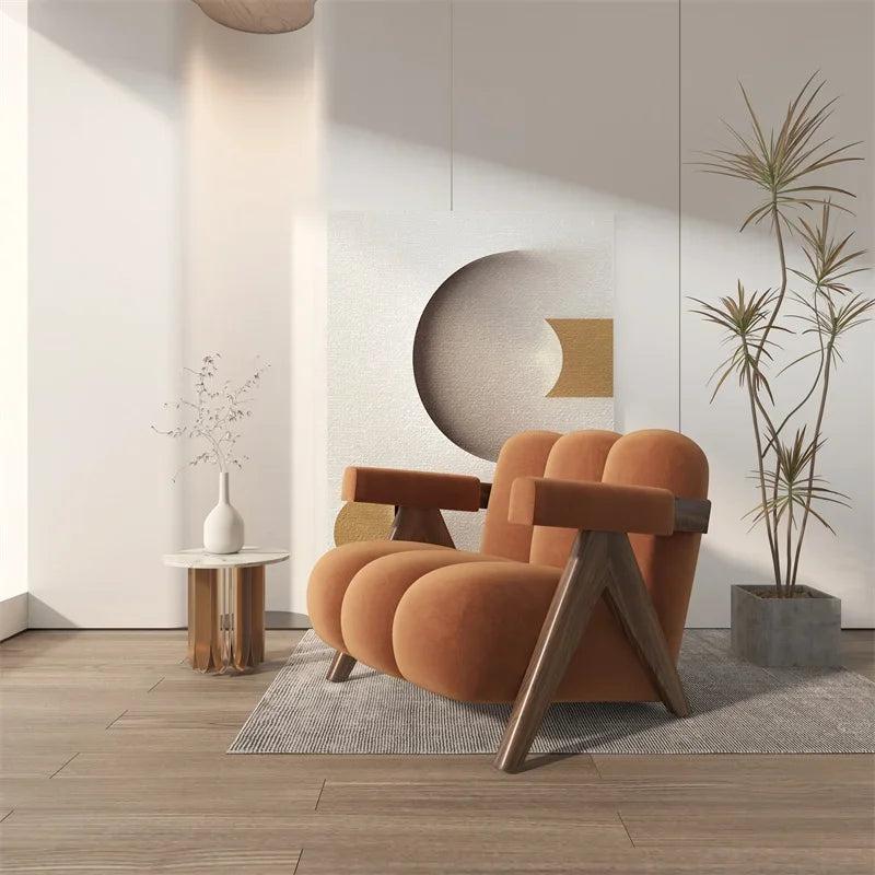 Leisure Back Armchair Fabric Sofa Chair Furniture