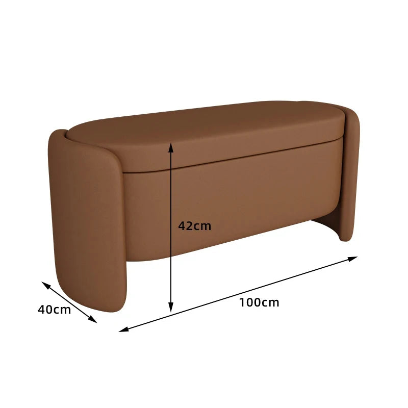 Nordic Lamb Wool Shoe Stool Bed End Stools Home Storage