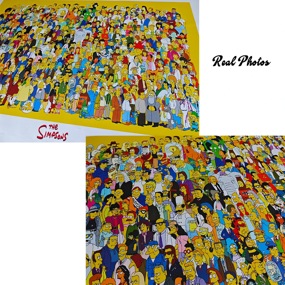Disney Simpsons Poster List of all the characters of Simpsons Prints