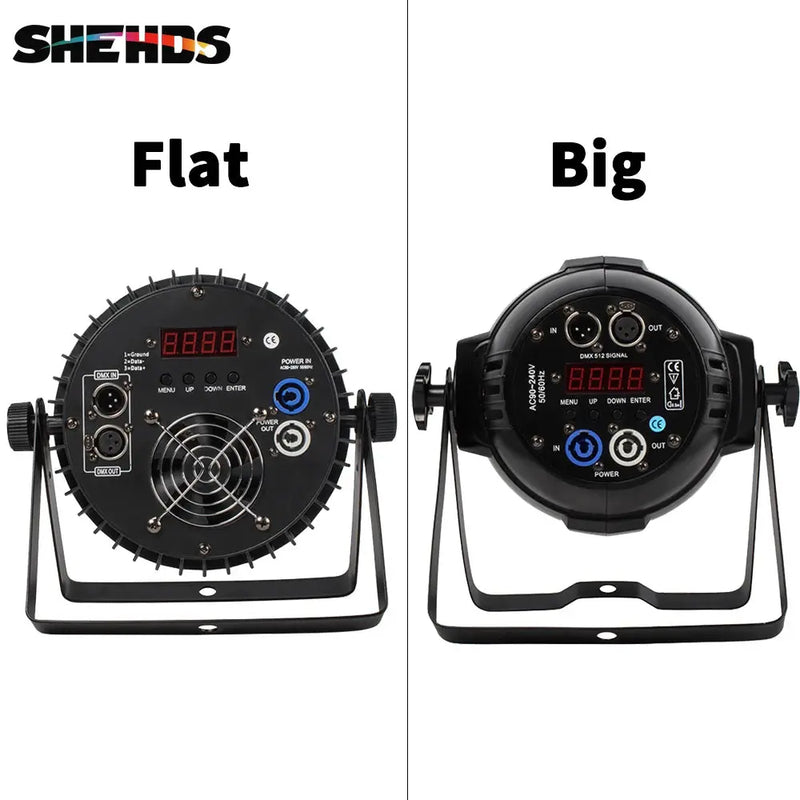 SHEHDS LED Flat/ Big Par 18x18W 6in1 or 18x12W  4in1 Lighting DMX512 Aluminum Alloy Suitable For DJ Disco Christmas Party Stage Our3Designs