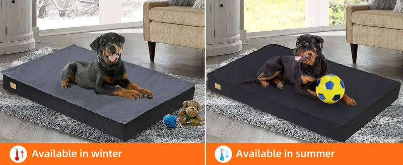 Large Orthopaedic Dog Bed Waterproof Cushion Pet Mattress 2 In 1 Pet Dog Crate Bed with Removable Washable Cover Indoor Outdoor Our3Designs
