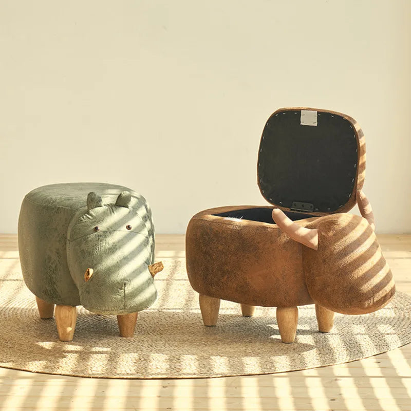 Creative Sheep Footrest for Entryway, Storage Ottoman, Creative Shoe Bench