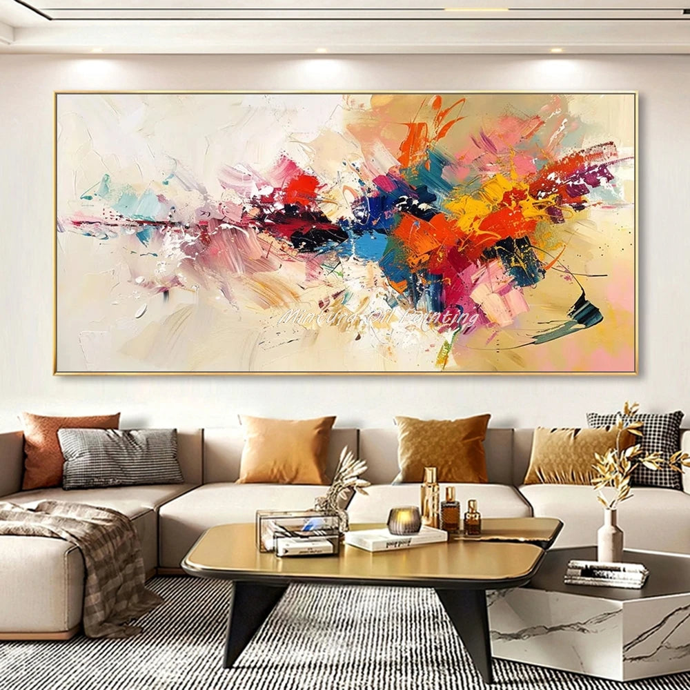 Mintura,100% Handpainted Color Abstract Oil Painting on Canvas