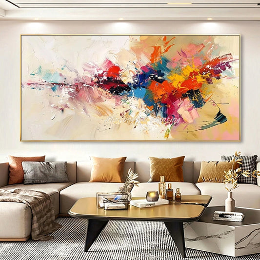 Mintura,100% Handpainted Color Abstract Oil Painting on Canvas