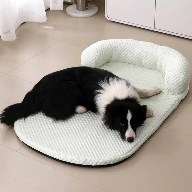 Breathable Spring Summer Cooling Large Dog Bed Ati-slip Cat Bed with Pillow Ice Silk Fabric Dog Bed for Small Dog Cushion Pet Our3Designs