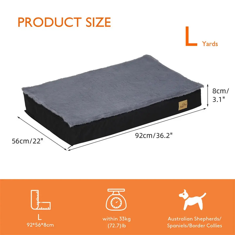 Large Orthopaedic Dog Bed Waterproof Cushion Pet Mattress 2 In 1 Pet Dog Crate Bed with Removable Washable Cover Indoor Outdoor Our3Designs