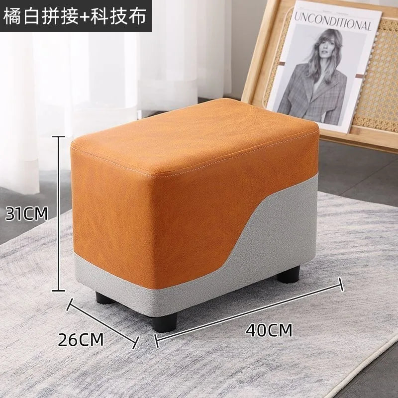 Nordic Sofa Stool Rectangular Tech Cloth Small Stool