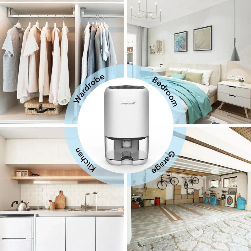 1000ML Air Dehumidifier Home Appliances with Air Filter for Home 280 sq. ft Mini Portable Utral Quiet with Auto Shut Off Our3Designs