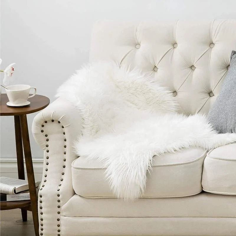 Fur Faux Artificial Sheepskin Soft Carpet Washable Seat Mat