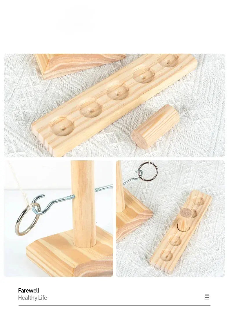 Ring Toss Games for Kids Adults Home Party Drinking Games Fast-paced Handheld Wooden Board Games Shot Ladder Bundle Outdoor Bars Our3Designs