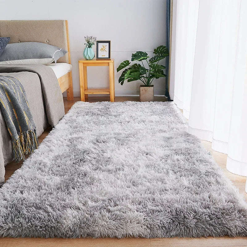 Plush Carpet Thick Bedroom Carpets Anti Slip Soft Rugs Large Rugs