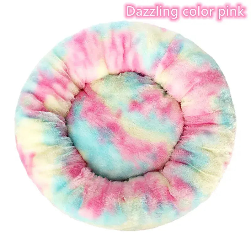 Super Soft Pet Cat Bed Plush Full Size Washable Calm Bed Donut Bed Comfortable Sleeping Artifact Suitable For All Kinds Of Cats Our3Designs