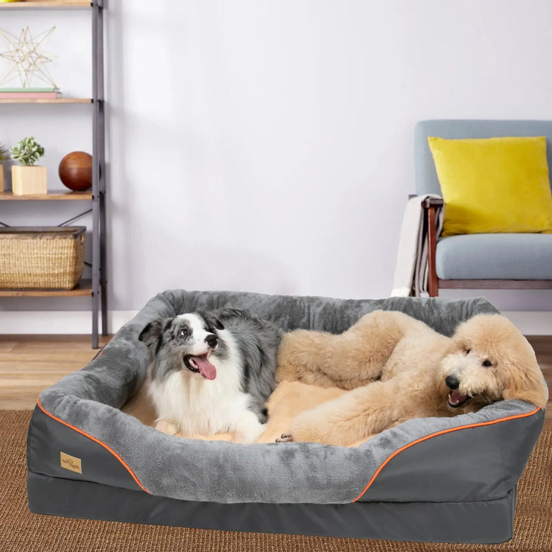 Large Dog Bed Soft Comfortable Anti Allergy Warm Fleece Removable Washable Cover Pet Bed Waterproof Our3Designs