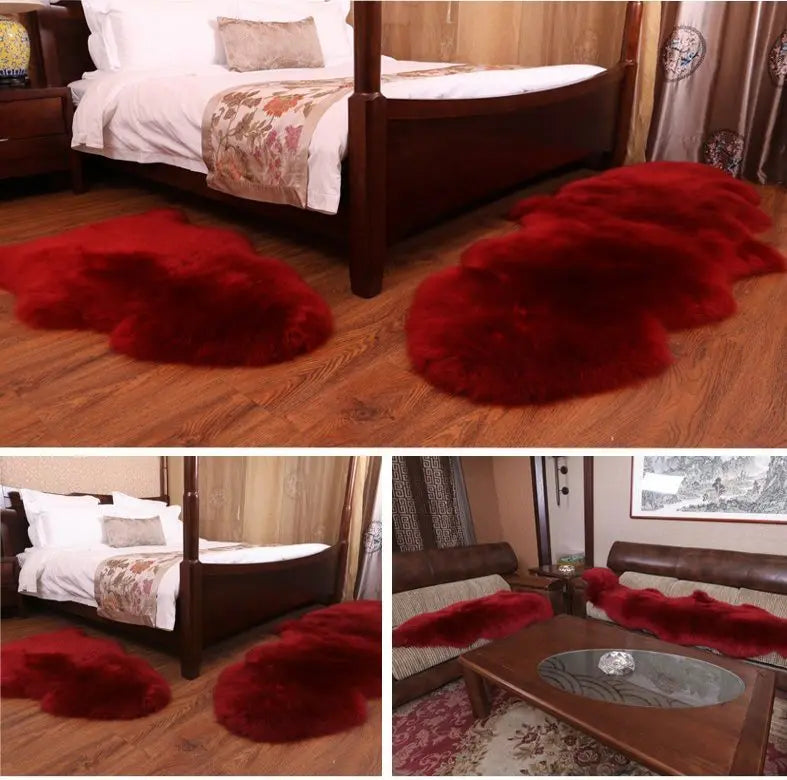 Natural Sheepskin Rug Long Wool Sofa Cover
