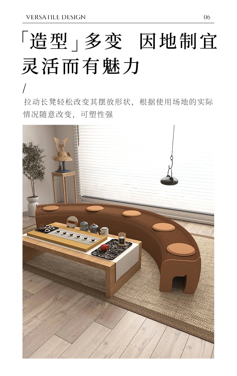 Foldable Screen partition living room folding bench bedroom bedside stool