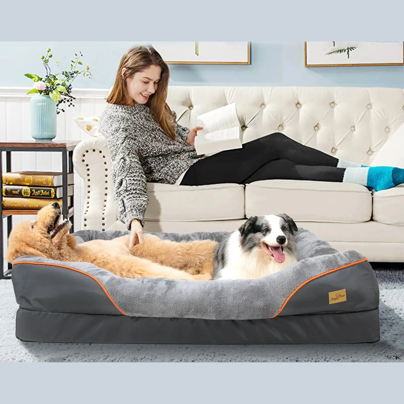 Large Dog Bed Soft Comfortable Anti Allergy Warm Fleece Removable Washable Cover Pet Bed Waterproof Our3Designs