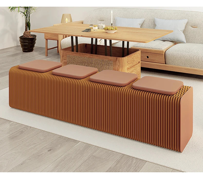 Creative Retractable Folding Bench Bed End Stool