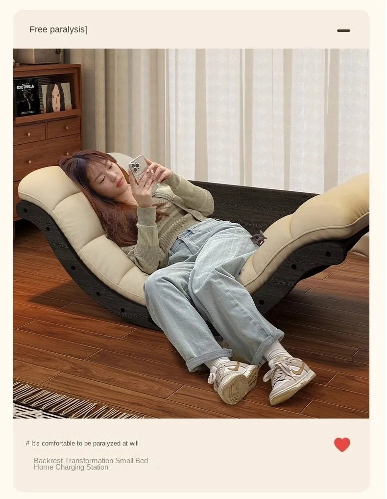 Warming Banana Rocking Chair Simple Lazy Solid Wood Single Sofa