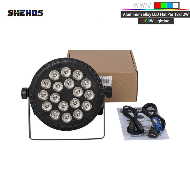 SHEHDS LED Flat/ Big Par 18x18W 6in1 or 18x12W  4in1 Lighting DMX512 Aluminum Alloy Suitable For DJ Disco Christmas Party Stage Our3Designs