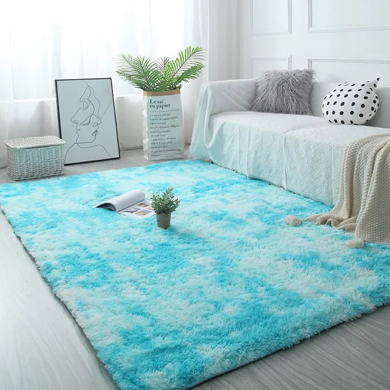 White Fluffy Hall Carpet Modern Living Room Bedroom Home Décor
