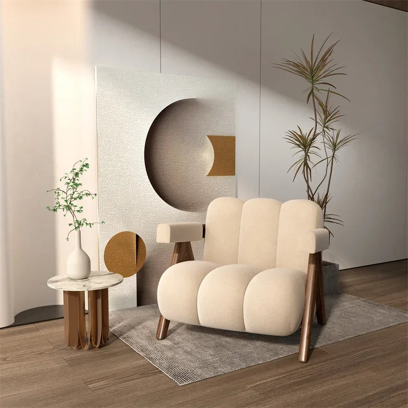 Leisure Back Armchair Fabric Sofa Chair Furniture