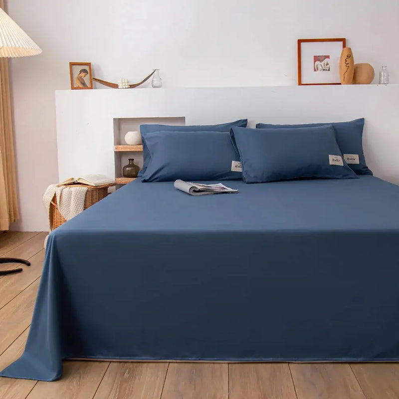 One Solid Color Simple Sheet Machine Washable Single Double Bed Linen Student Dormitory Sheet (pillowcase Not Included) Our3Designs