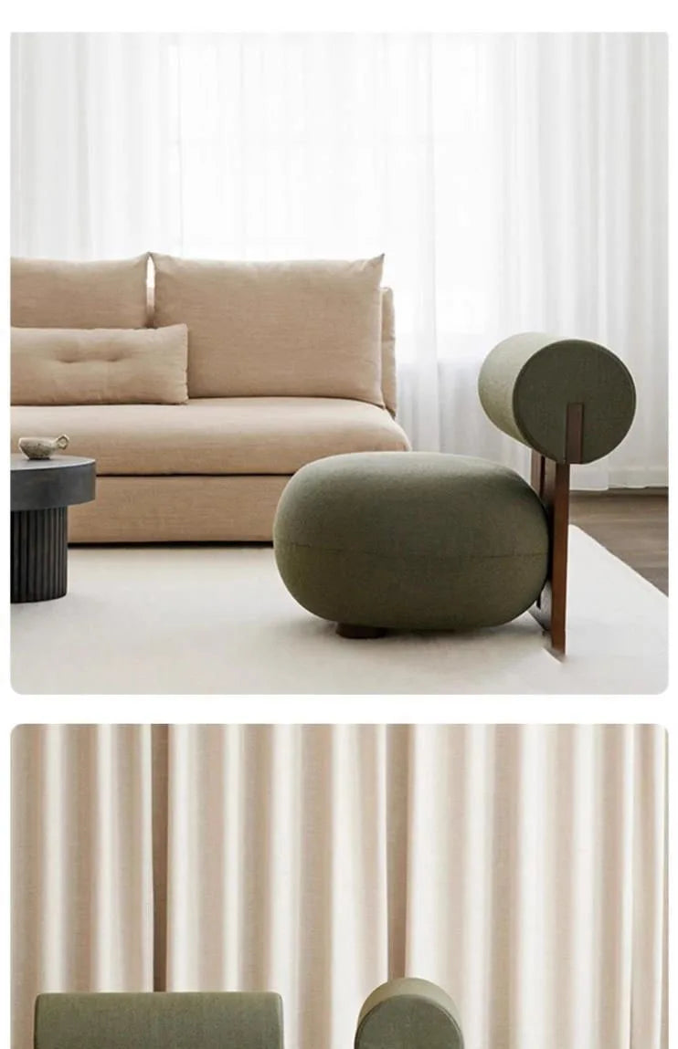 Nordic Backrest Chair Modern Solid Wood Luxury Single Sofa