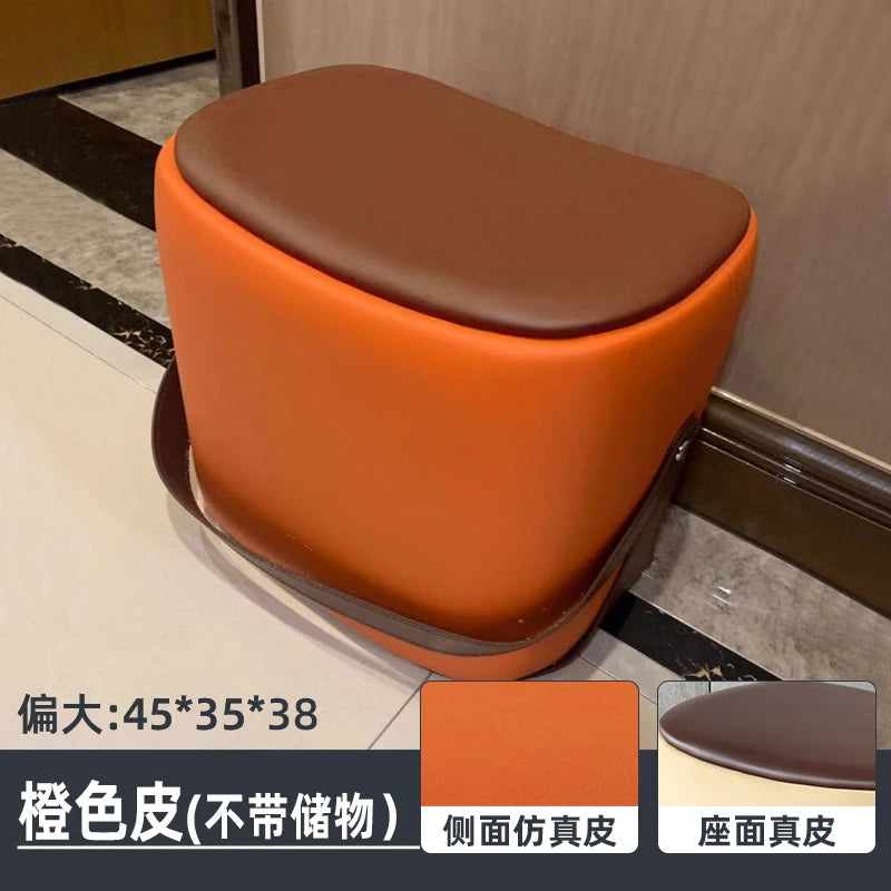 Ottoman Storage Light Luxury Saddle Stool Low Stool