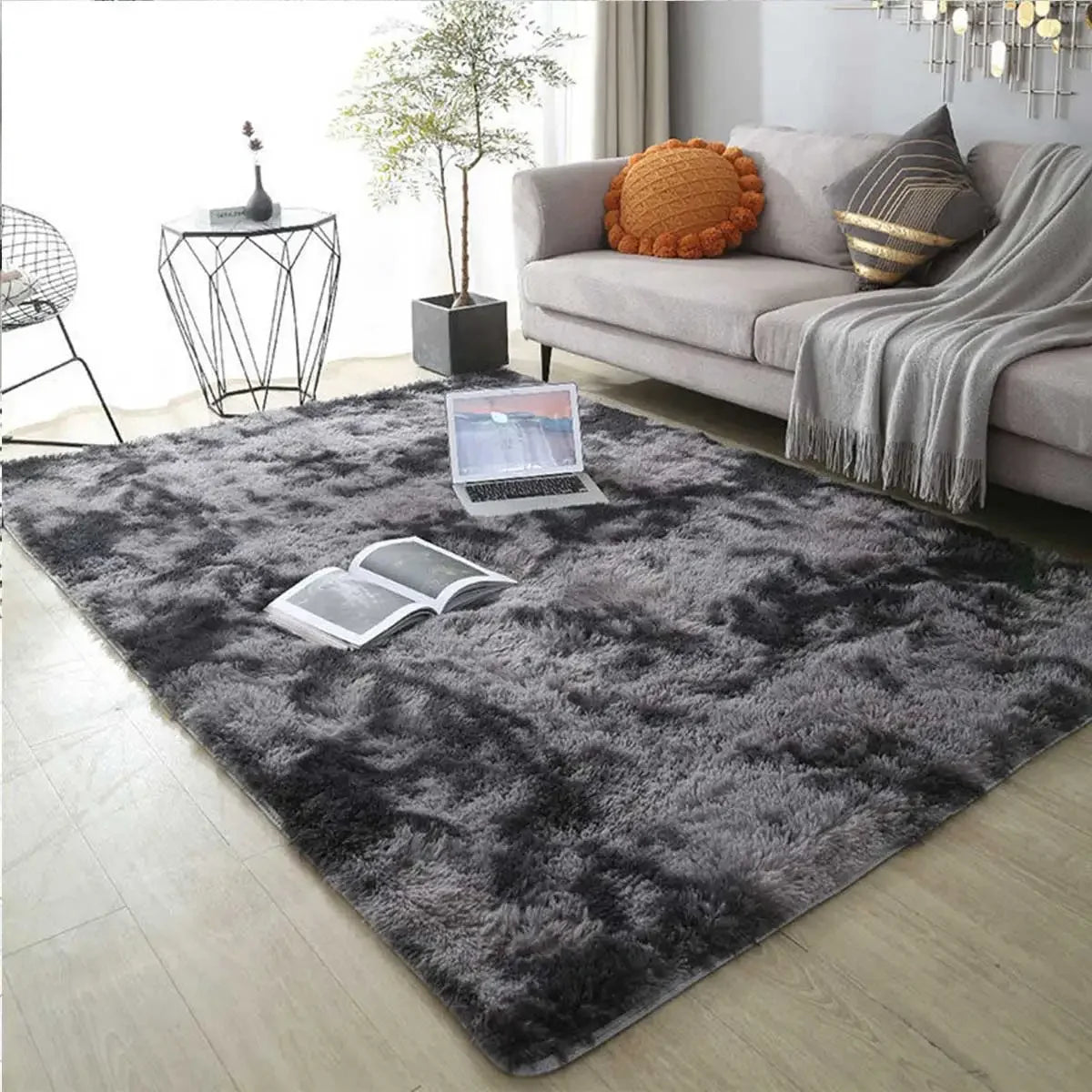 Plush Carpet For Living Room Sofa Floor Cushions Modern Soft Fluffy Home